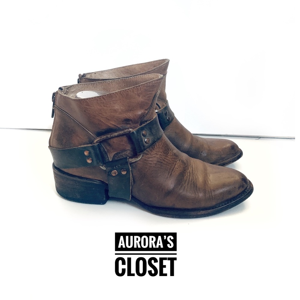 FreeBird 6 Brown Philo Phoenix Buckle Boots Ankle